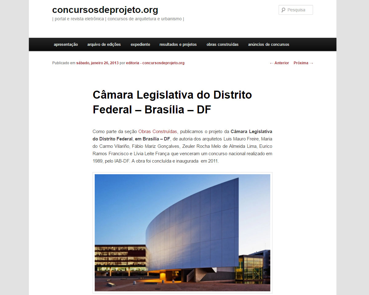 concurso de projeto CLDF