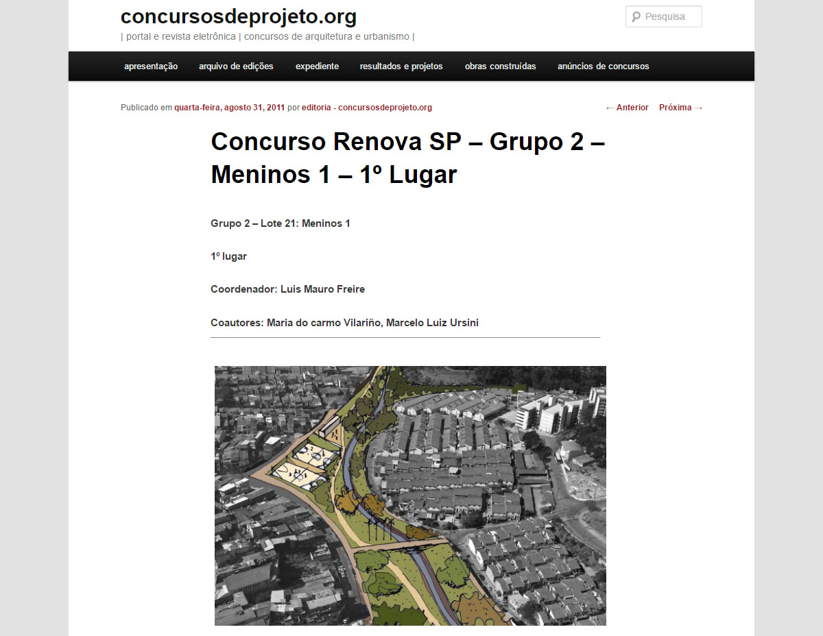 concurso de projeto RenovaSP